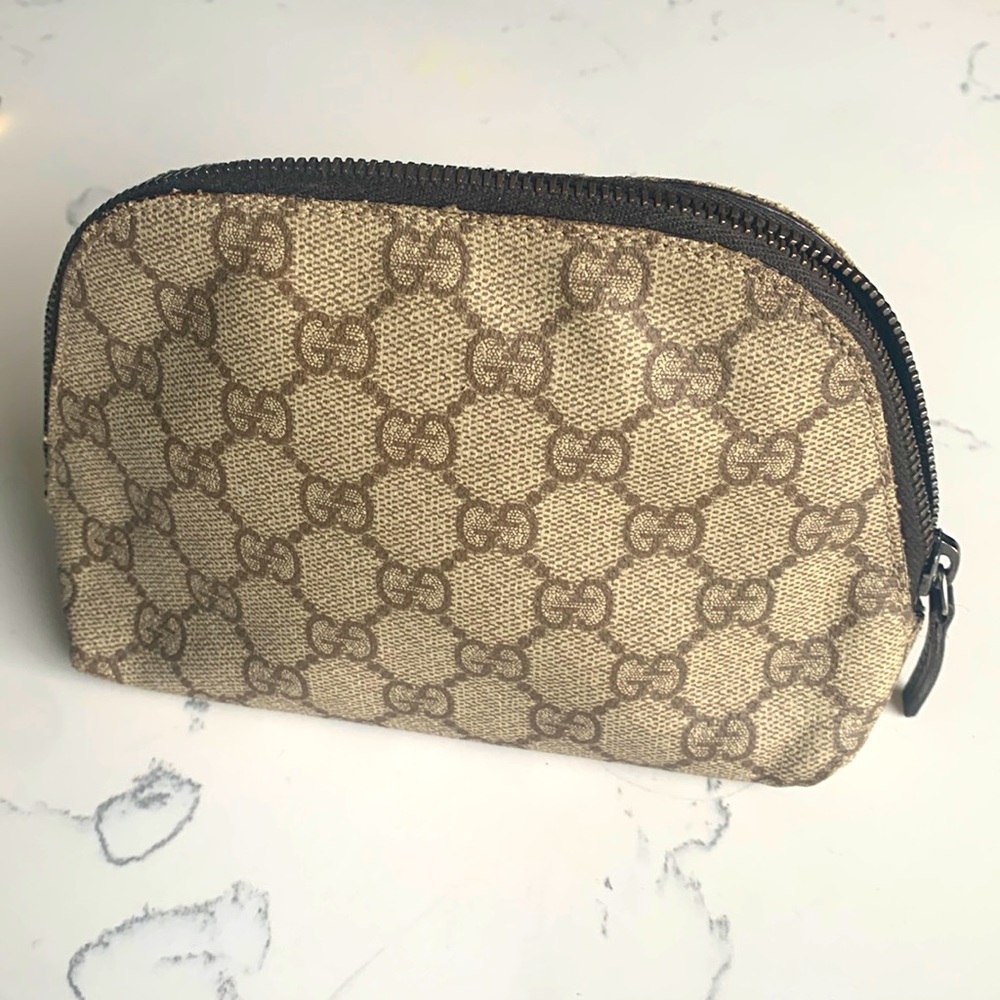 Gucci Monogram makeup bag
